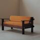 Architect's bench in solid wood, France, circa 1970.