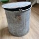 Old large zinc pot with lid / vintage Dimensions: 29x26