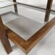 Table basse vintage double plateaux