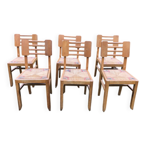 six chaises Pierre Cruège