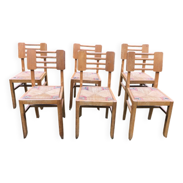 Six Pierre Cruège chairs