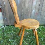 Old brutalist chair deco mountain solid wood vintage