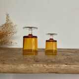 6 LUMINARC amber "rider" glasses