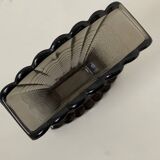 Art Deco Smoked Glass Shell Vase