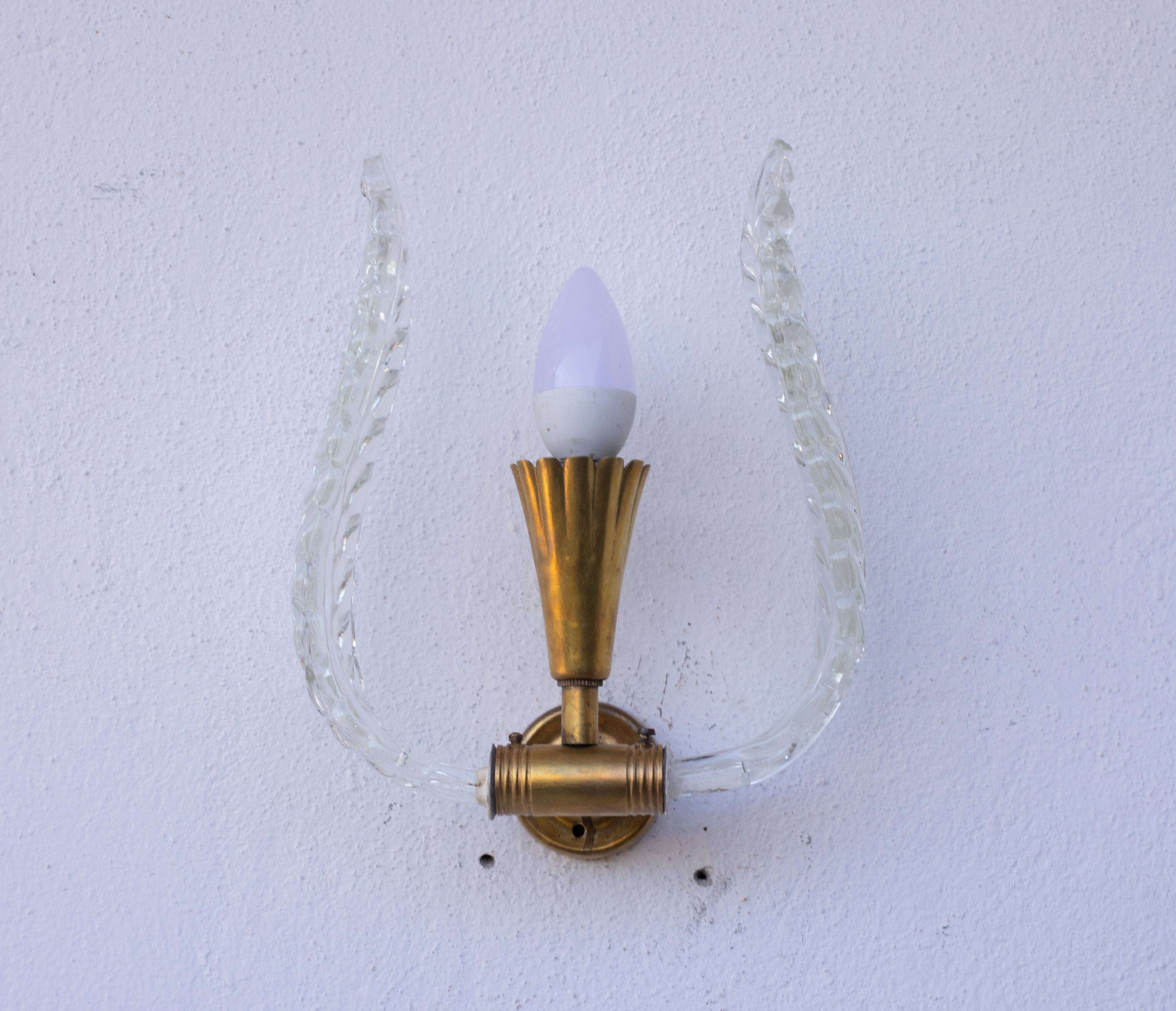 "Angel", Murano Wall light by Barovier e Toso, 1940