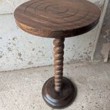 Table selette gueridon turned wood