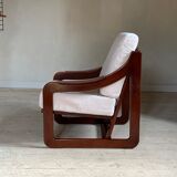 Armchair sleigh vintage 70s