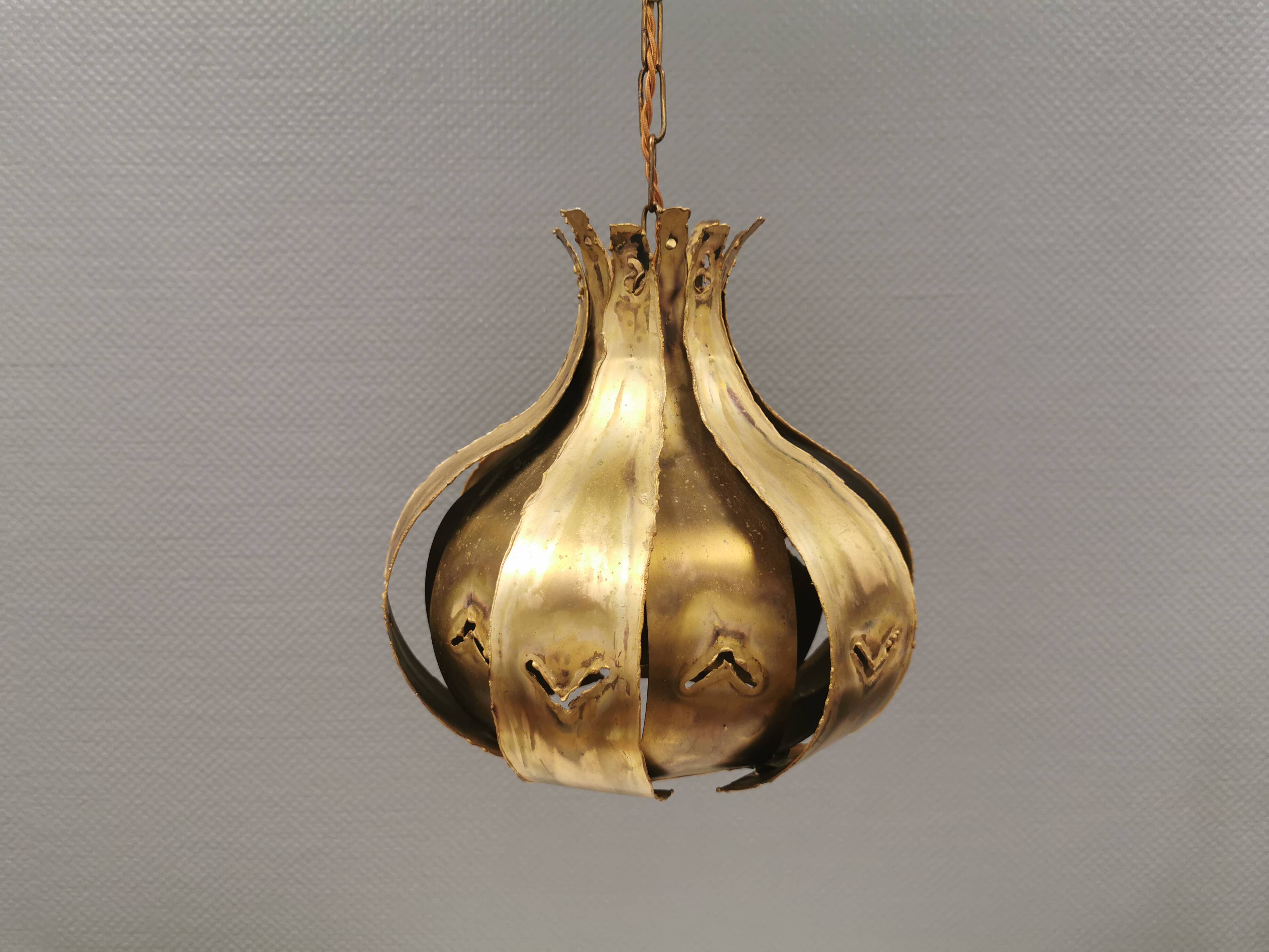 Lampe à suspension brutaliste de Svend Aage Holm Sørensen (SAHS) Danemark 1960