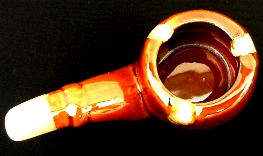 Cendrier en forme de pipe années 1950  céramique vernissée