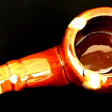 1950s glazed ceramic ashtray in the shape of a pipe