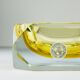 Original yellow Murano glass ashtray by Bucella Cristalli Murano, 1970s.