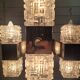 Chrome and glass pendant chandelier by Sciolari, Italy, 1960s