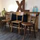 Series of 4 Bistro chairs dismatched Baumann and Fischel
