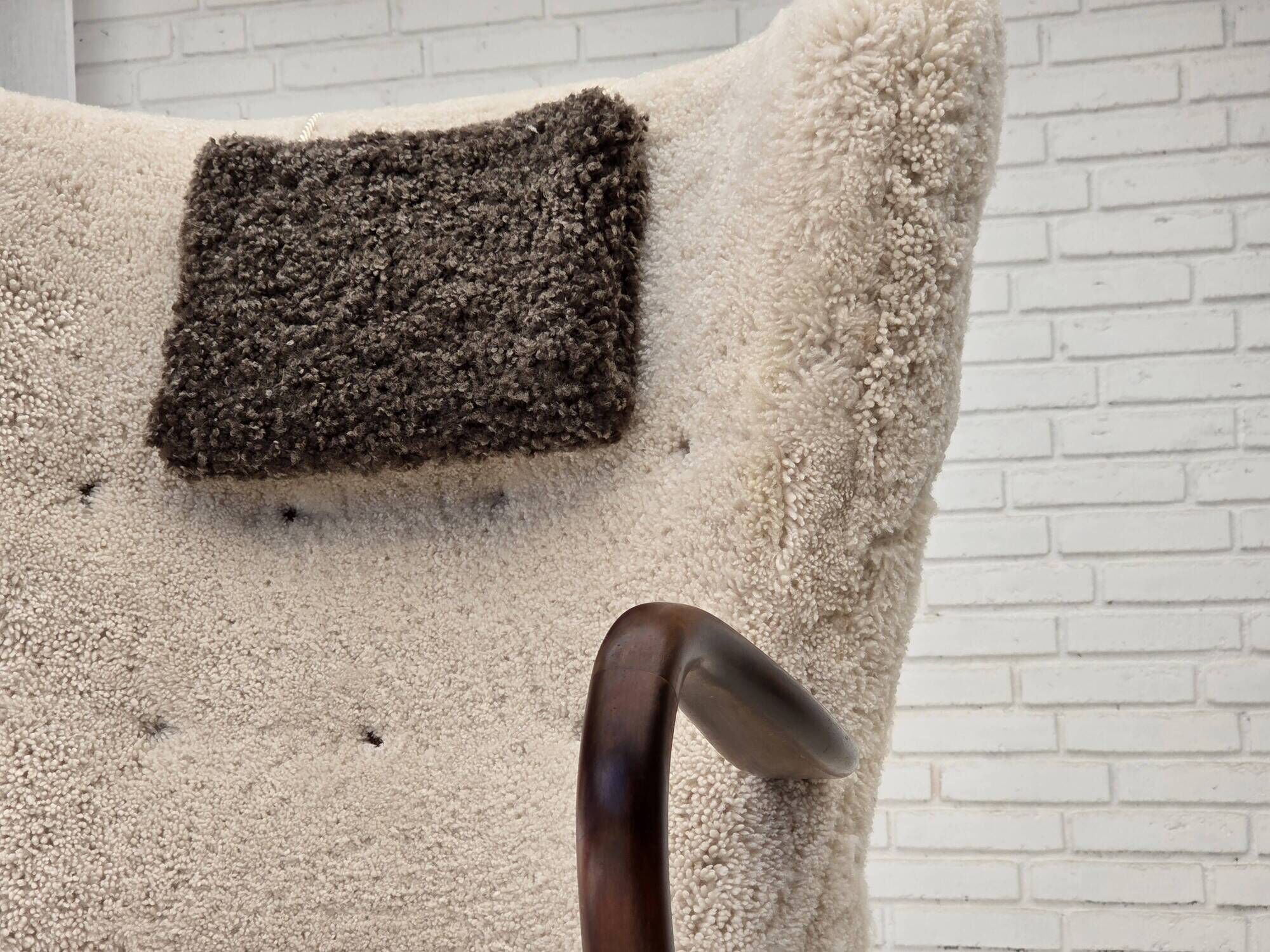 1960s, Danish design by A. Christensen for Slagelse Møbelværk, sheepskin.