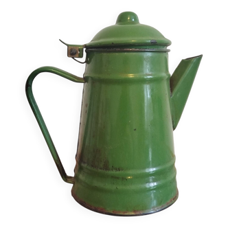 Théière en tôle émaillé