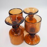 Biot amber wine glass