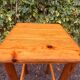 Square high stool in pine