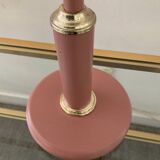 Lampe vintage en métal et opaline années 70