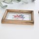 Duo of wooden and glass bottle bottoms, hand-painted, country style, vintage
