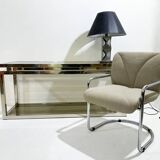 Mid-Century Modern Chrome Console, 1970s