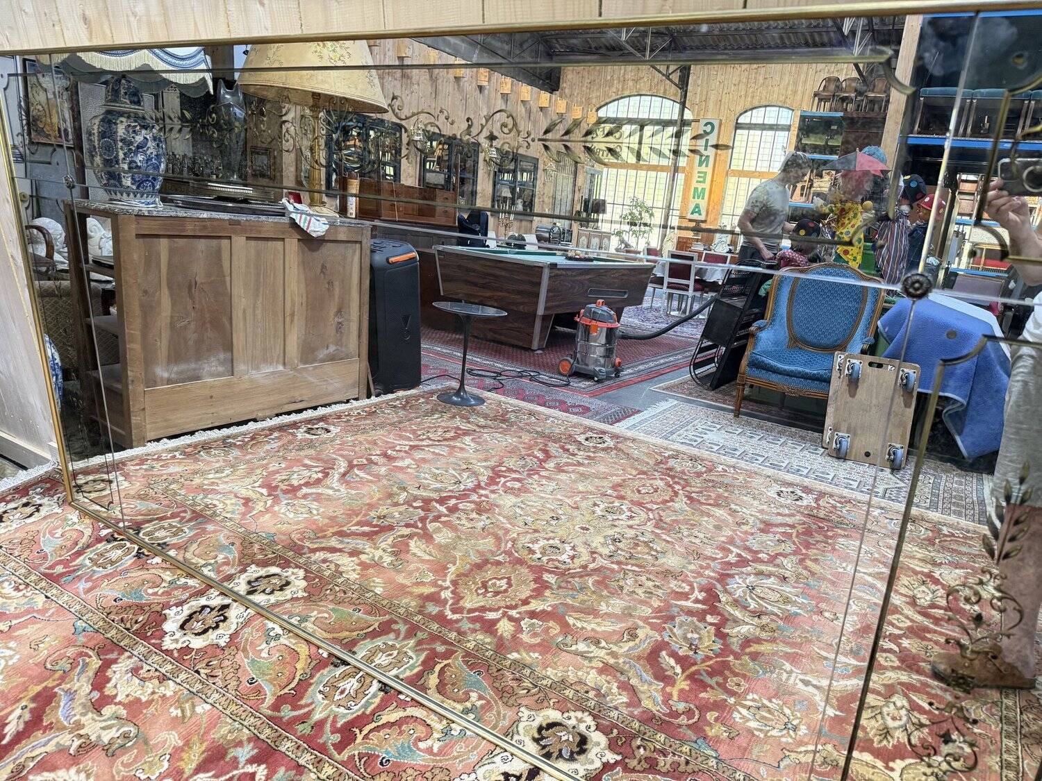 Large bistro mirror - Venetian Art Nouveau brasserie style