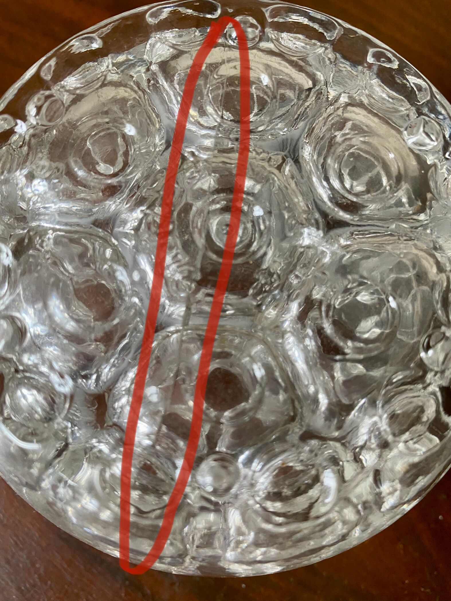 Ancient glass flower spade