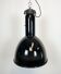 Industrial bauhaus black enamel pendant lamp, 1930s