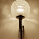 Pair of Murano Glass Chrome Wall Lights