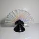 Vintage Murano table lamp 80s art deco iridescent fan