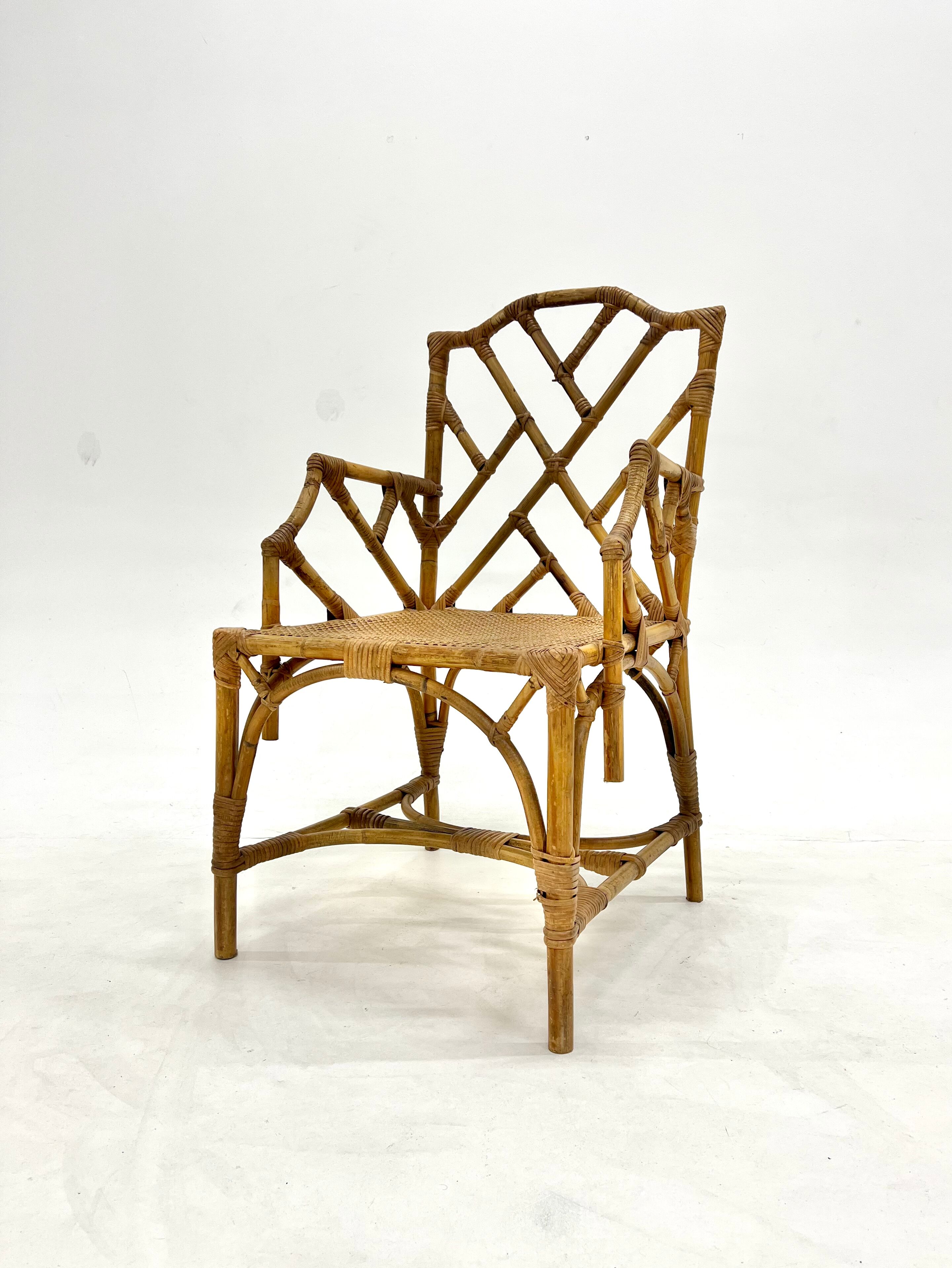 Vintage rattan armchair 1960s