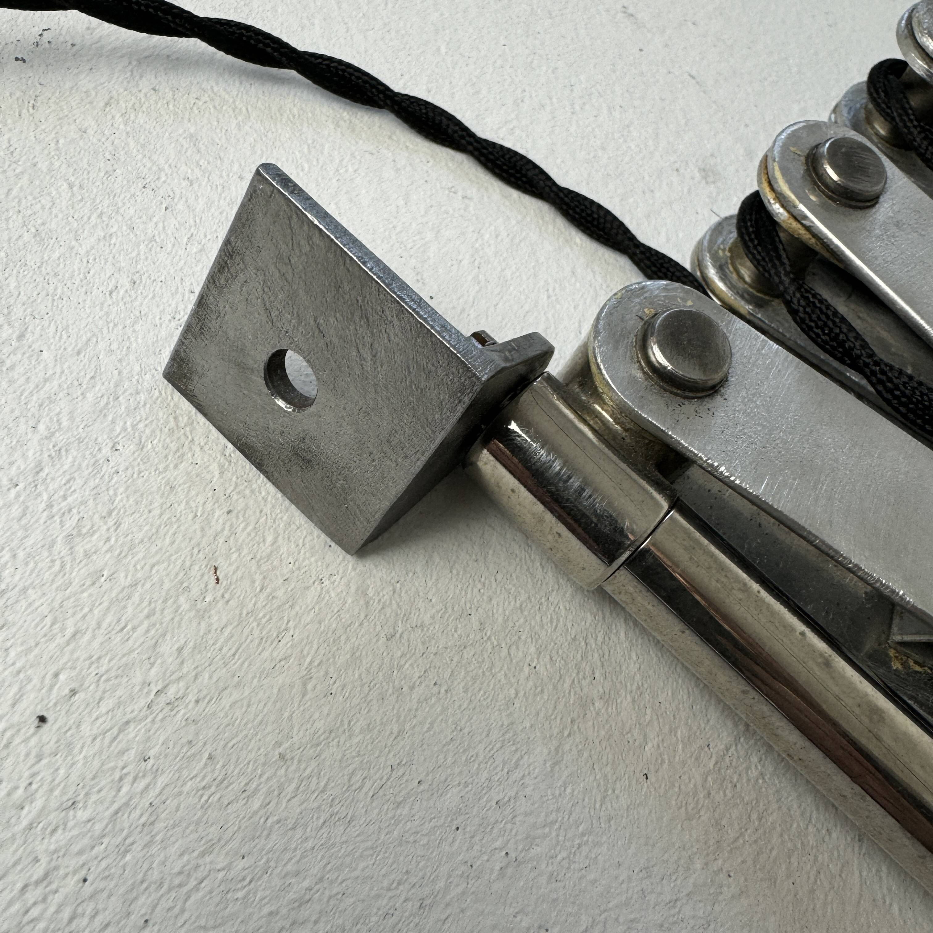 Antique large industrial accordion wall lamp