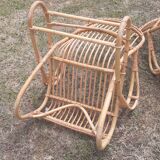 Fauteuils rotin design Louis Sognot