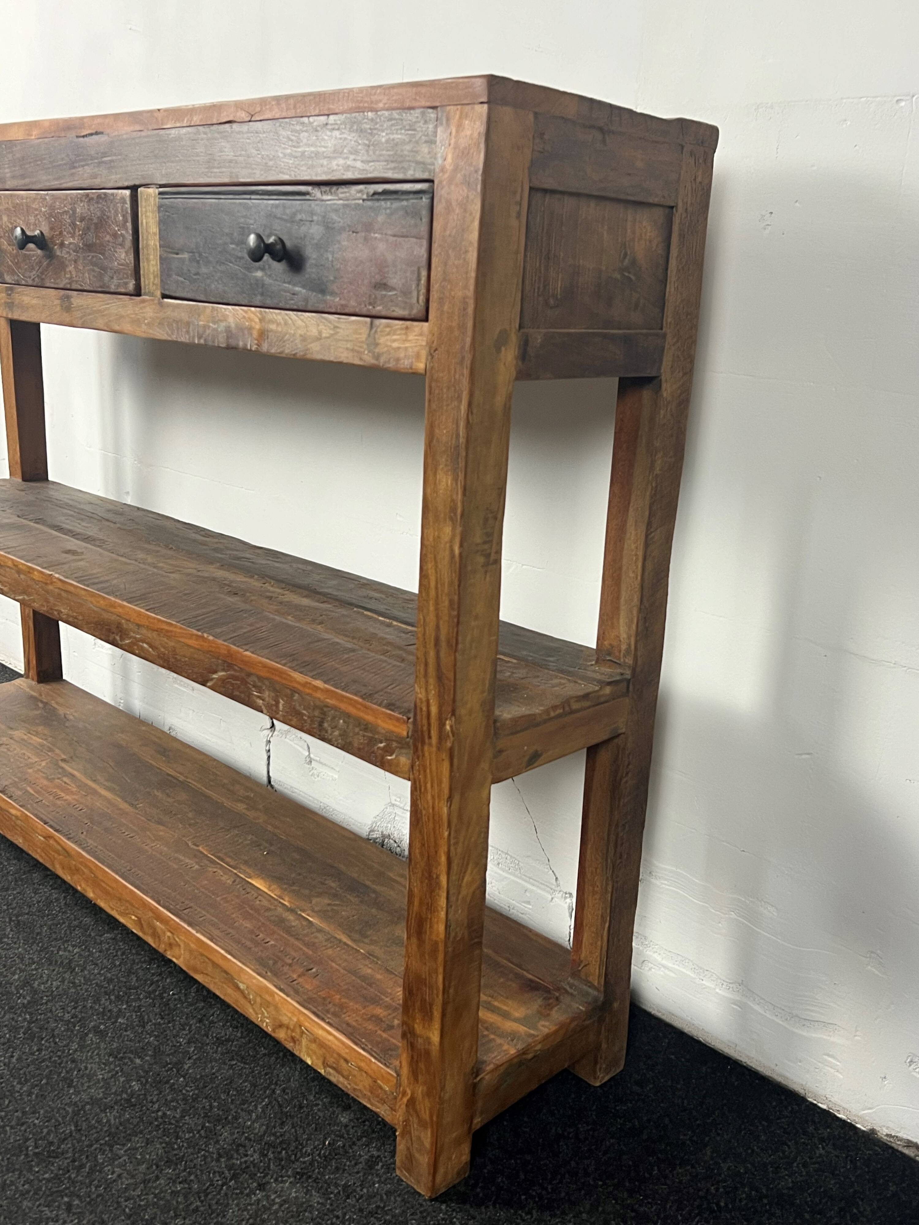 Antique wooden console