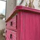 Commode rotin rose vintage