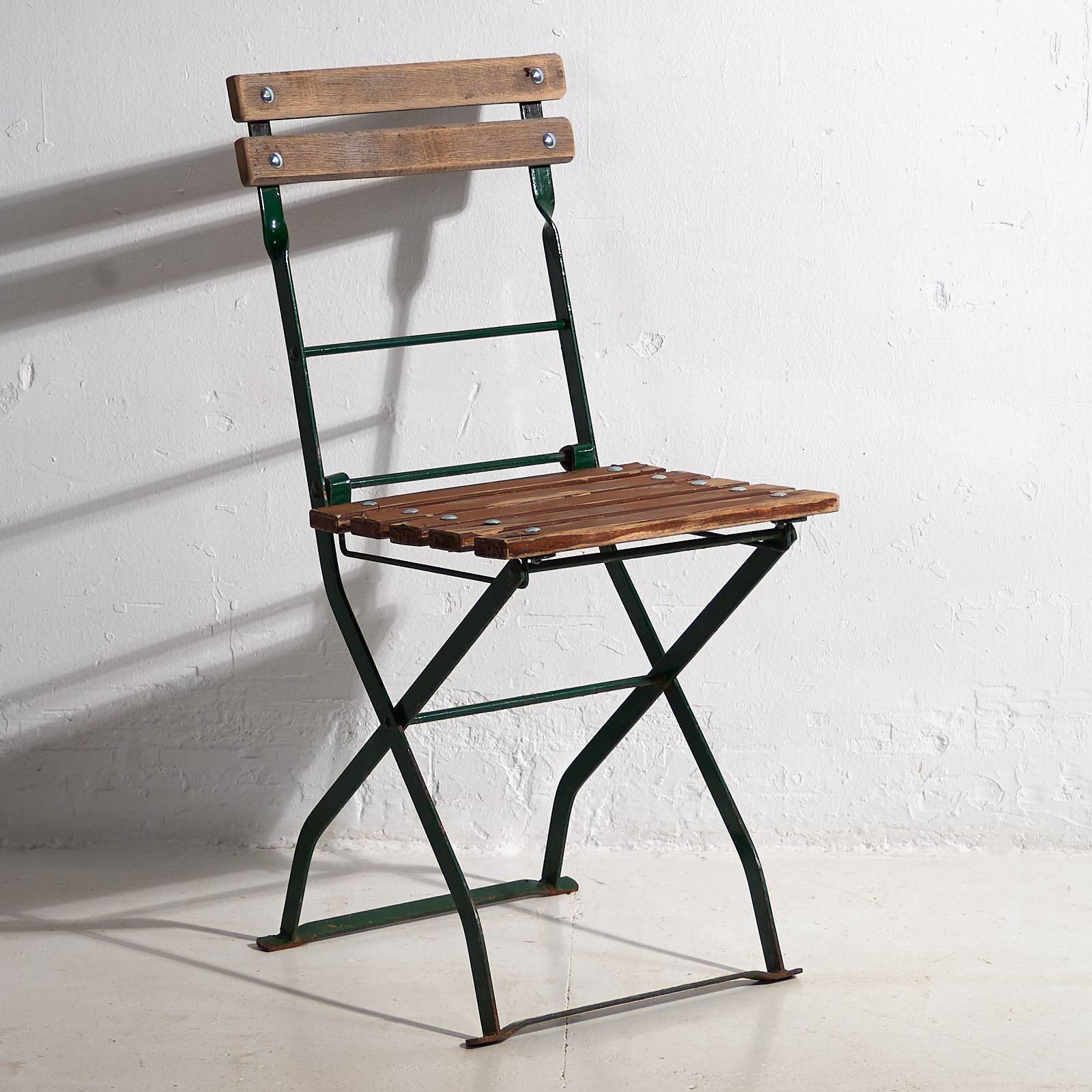 Anciennes chaises de terrasse pliantes (c.1920). Ensemble de 2 pièces #32