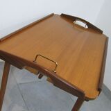 Table d'appoint plateau de service Aase Dreieri Ganddal Norvège  en teck et chêne années 1960