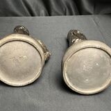 Art Nouveau pair of pewter vases signed W. Hering circa 1900
