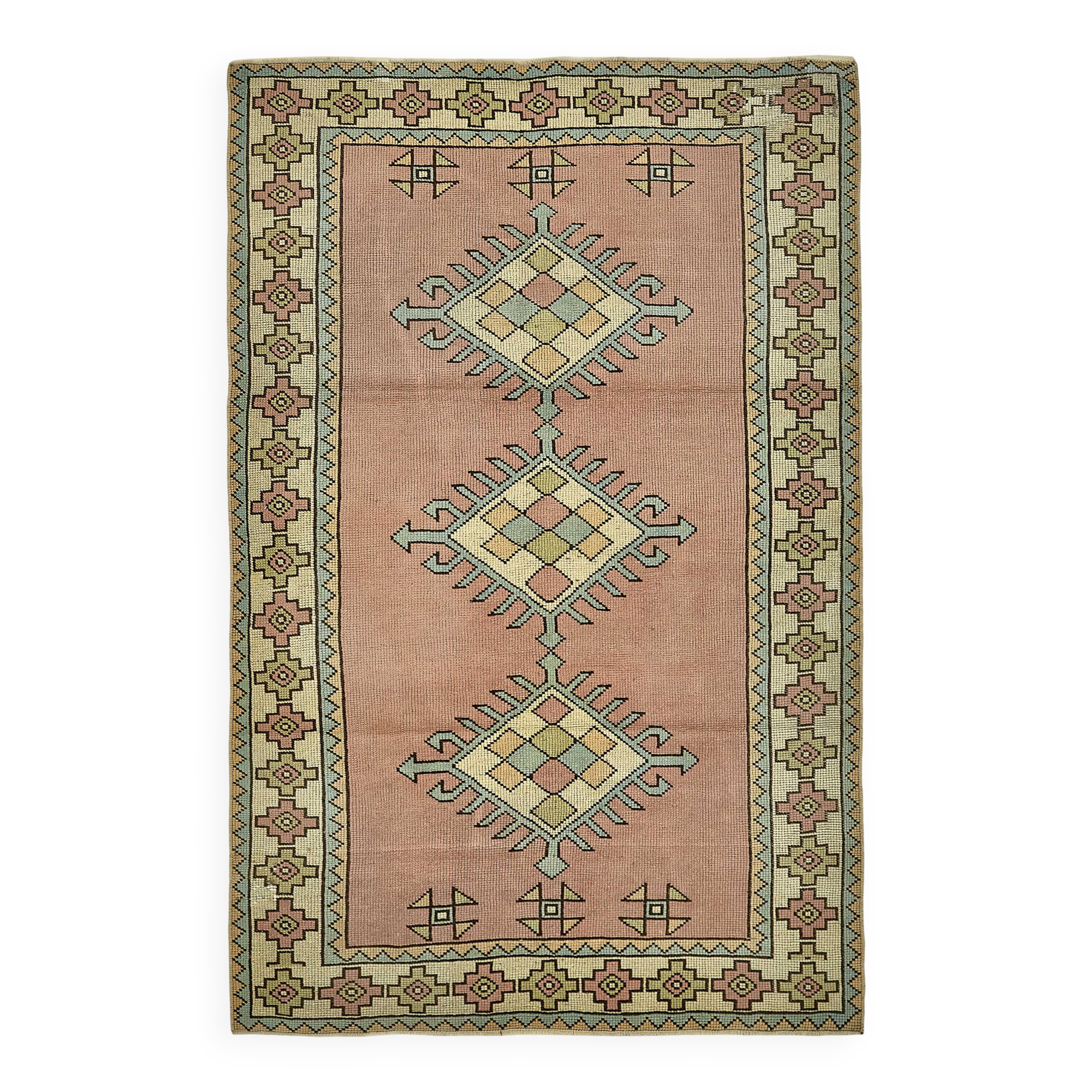 Turkish Vintage Anatolian Rug 124 cm x 190 cm
