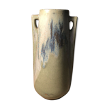Flamed sandstone vase with 2 handles
