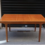 Nathan furniture dining table in 60s teak with butterfly extension