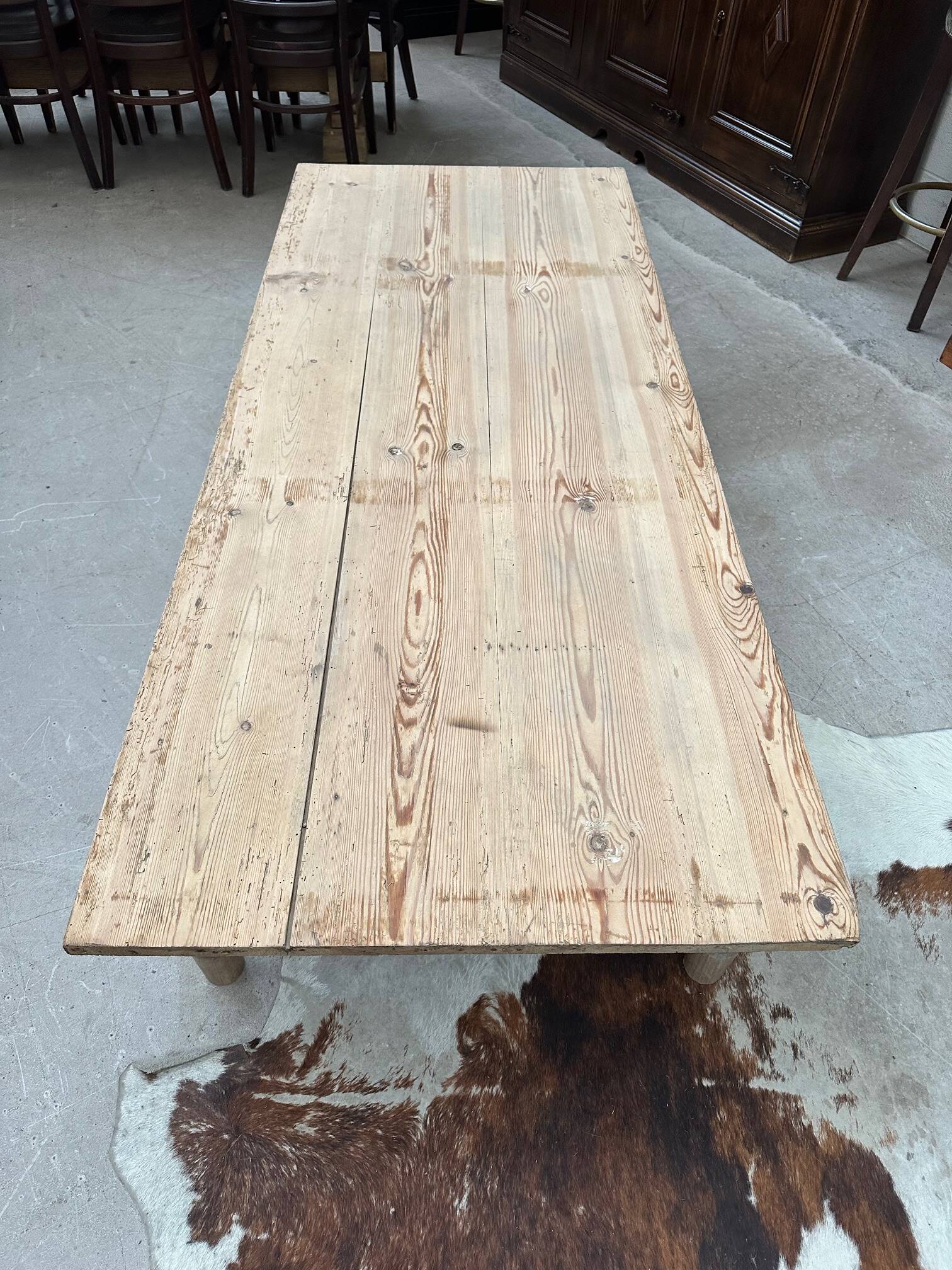 Early 20th century fir wood coffee table