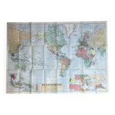 Very large world map 104x74cm