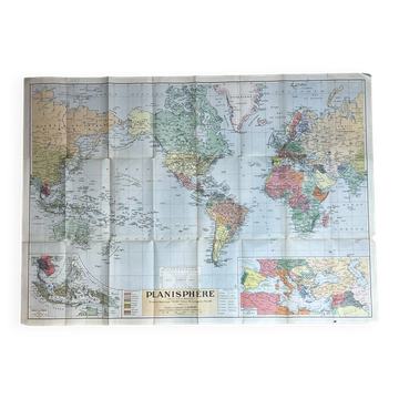 Tres grande carte mondiale 104x74cm