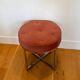Round pink velvet tufted pouf NV Gallery