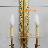 Paire d’appliques en bronze doré – 1950