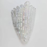 Vintage Murano Glass Shell Wall Lamp - Transparent Iridescent Glass, 1970s Italy