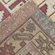 Persian Burgundy & Sand Beige Oriental Vintage Rug, 140x211Cm