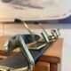 Wall coat rack with 5 vintage hooks