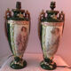 Pair of old women's decoration lamps