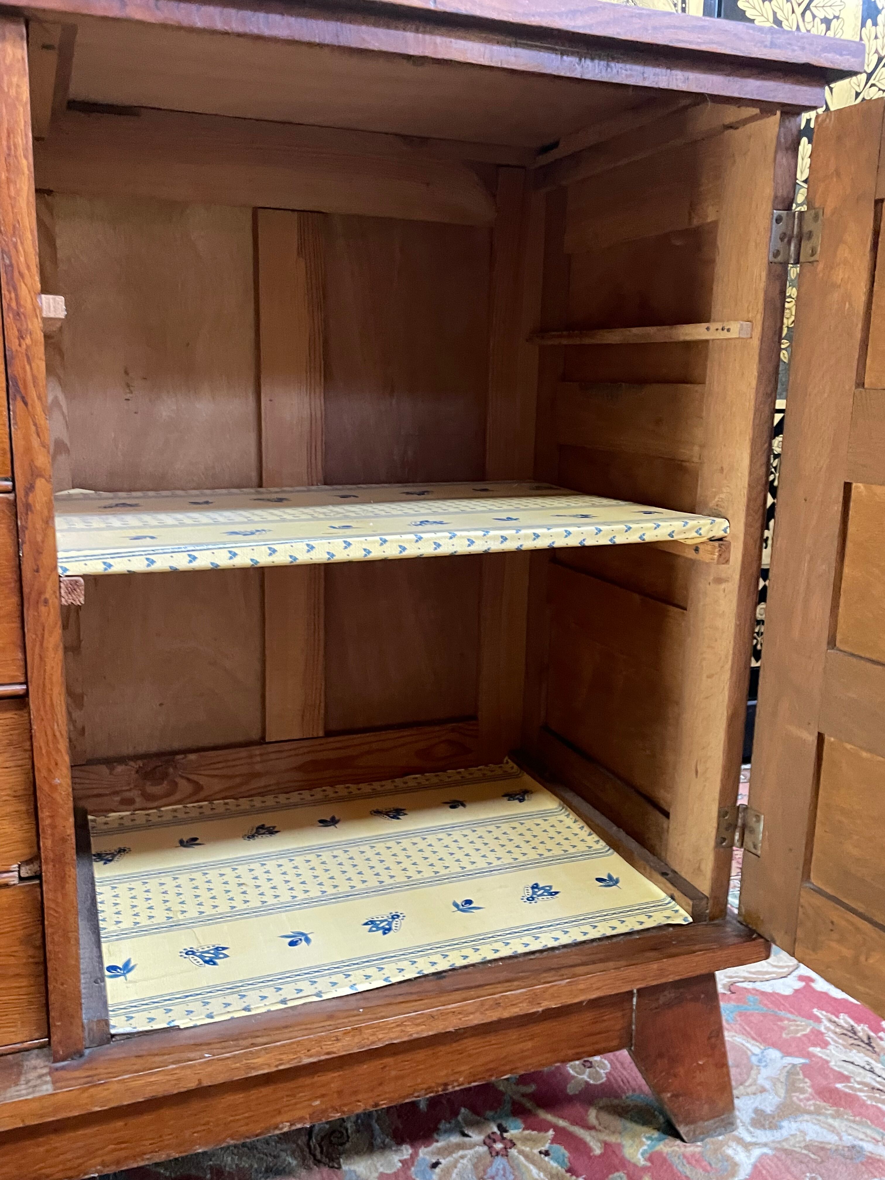 Low solid oak sideboard “René Gabriel”